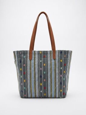 The Beaded Canvas Tote by Ubuntu Life - Brand New